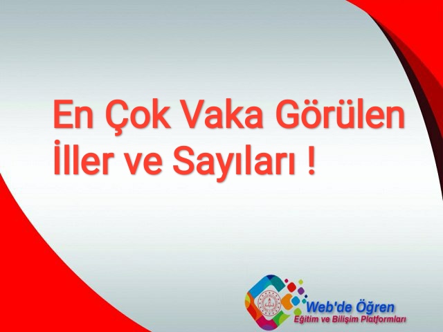 En Çok Vaka Görülen İller !