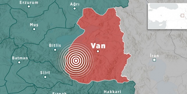 Van’ın Tuşba ilçesinde 4,7 büyüklüğünde deprem meydana geldi.