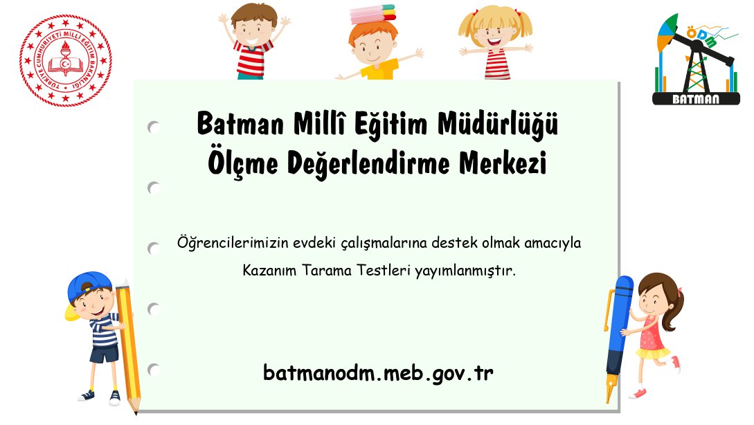 Kazanım Tarama Testleri (5-6-7-8. Sınıf)