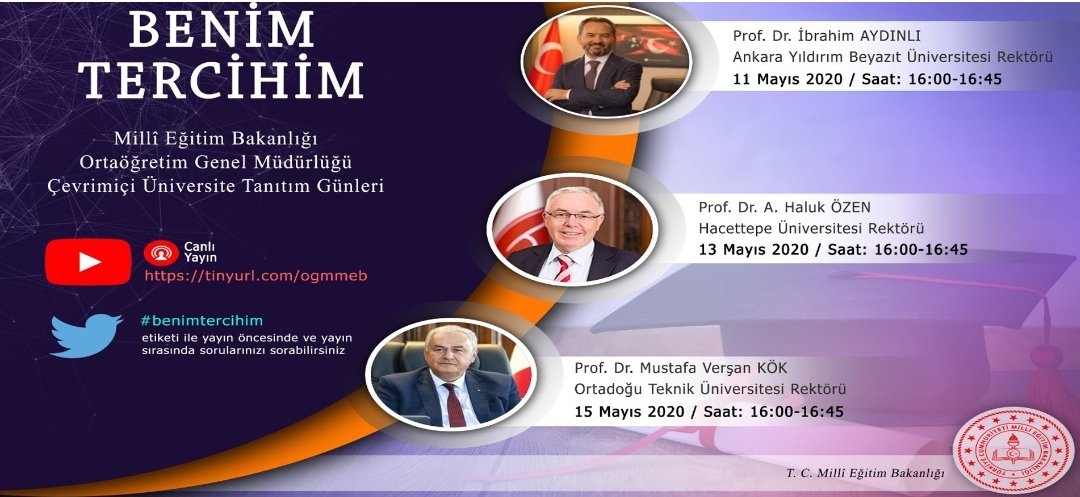 ÜNİVERSİTE ADAYLARINA ÇEVRİMİÇİ TANITIM GÜNLERİ DAVETİ
