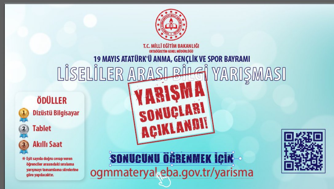 Yarışma Sonuçları Açıklandı