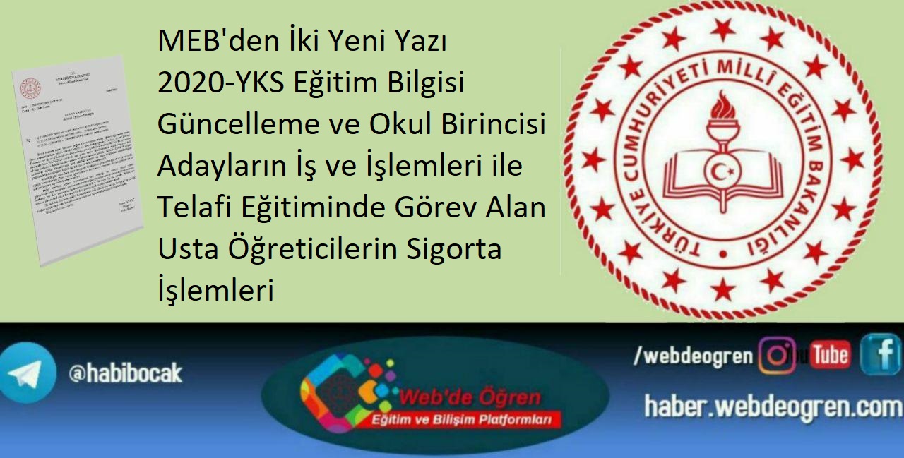 MEB’den İki Yeni Yazı
