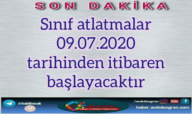 Sınıf Atlatmalar Yarından İtibaren Başlayacaktır