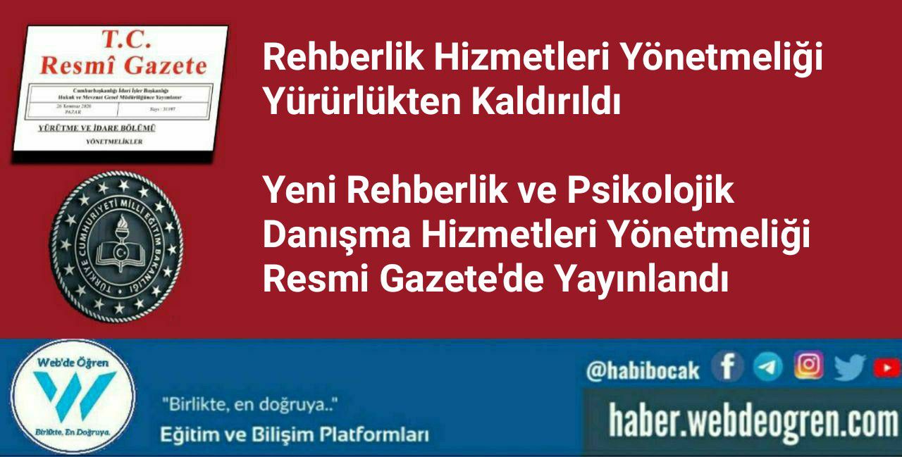 Yeni Rehberlik ve Psikolojik Danışma Hizmetleri Yönetmeliği Yayınlandı