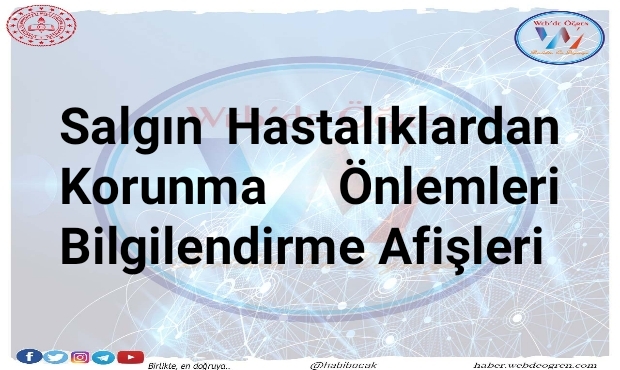 Salgın Hastalıklardan Korunma Önlemleri Bilgilendirme Afişleri