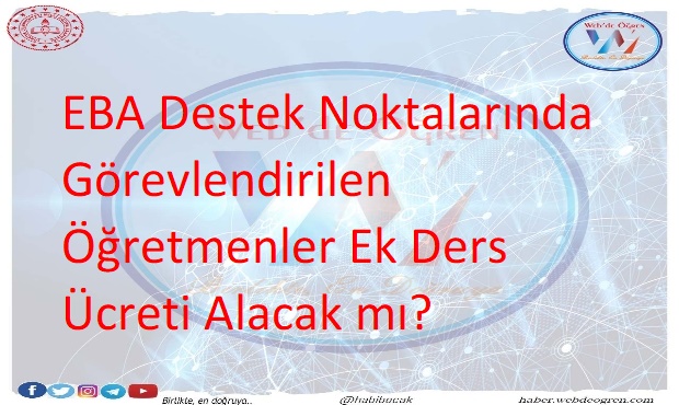 Yenilik ve Eğitim Teknolojileri Genel Müdürlüğü ‘’ Öğretmenlerin EBA Destek Noktalarında Görevlendirilmesi’’ Konulu Yazı Gönderdi.