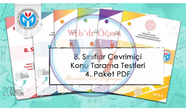 Tekirdağ İl Millî Eğitim Müdürlüğü 8. Sınıflar İçin Konu Tarama Testleri Yayınladı.
