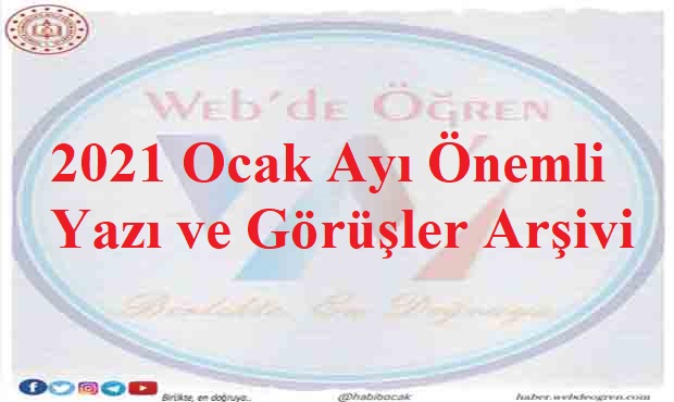 2021 Ocak Ayı Önemli Yazı ve Görüşler Arşivi