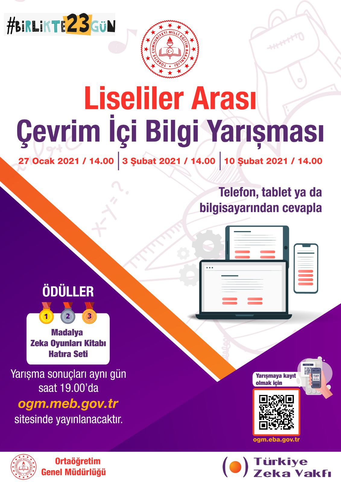 “Birlikte 23 Gün” Çevrim İçi Bilgi Yarışmaları