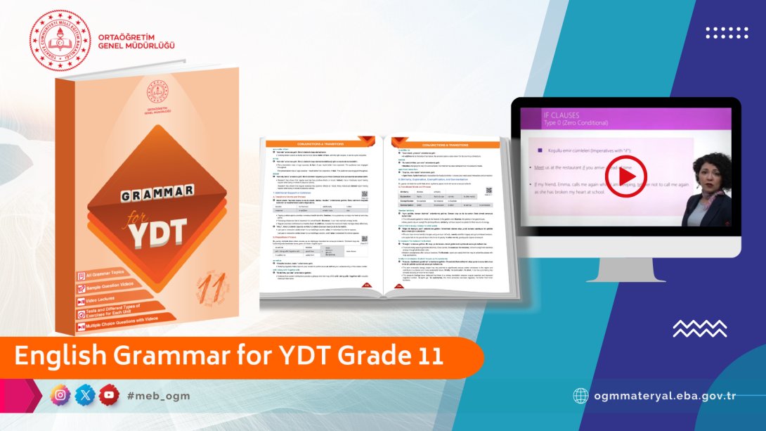 YABANCI DİL SINIFI ÖĞRENCİLERİ İÇİN “ENGLİSH GRAMMAR FOR YDT GRADE 11” KİTABI YAYIMLANDI