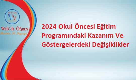 2024 Okul Öncesi Eğitim Programındaki Kazanım Ve Göstergelerdeki Değişiklikler