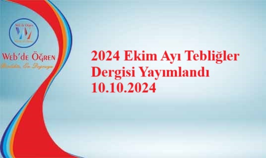 2024 Ekim Ayı Tebliğler Dergisi Yayımlandı 10.10.2024