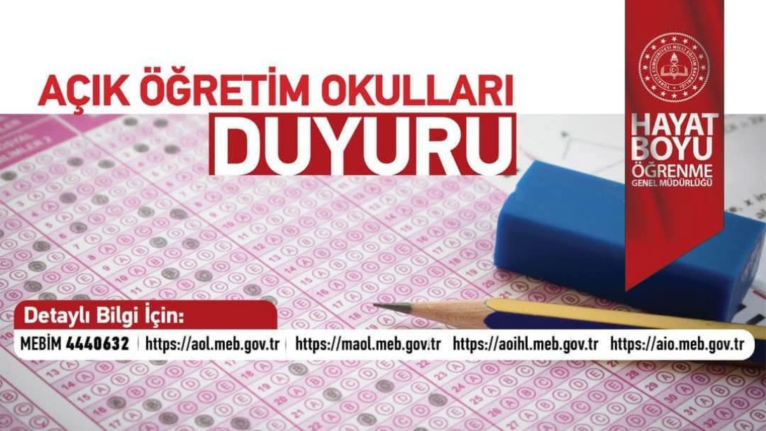 Açık Öğretim Okulları 3. Dönem Kayıt Yenileme İşlemleri Başladı